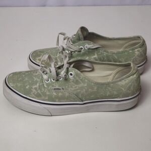 Vans Women's Celadon Green/White Canvas‎ Skate Shoes Size 8 US Tie-Dye Style